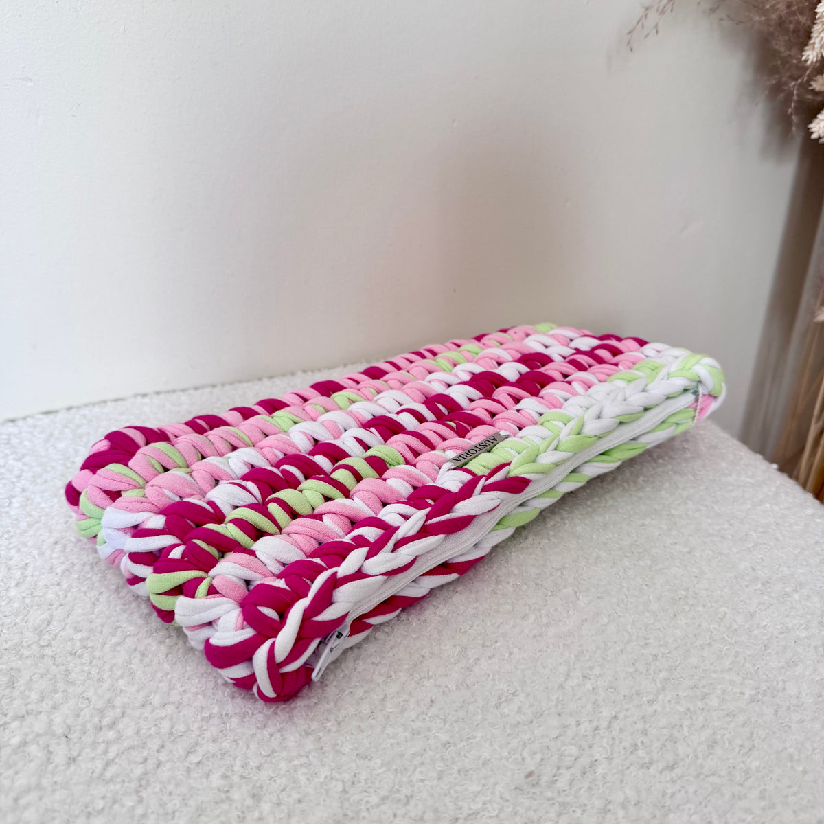 Pochette Haven - Blanc, fuchsia, bonbon, vert clair